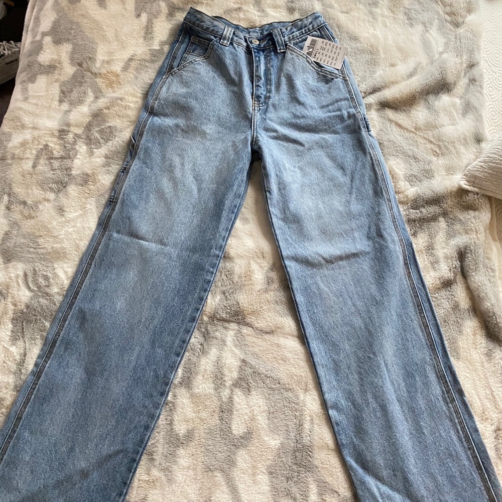 Brandy Talia light wash carpenter jeans- size s